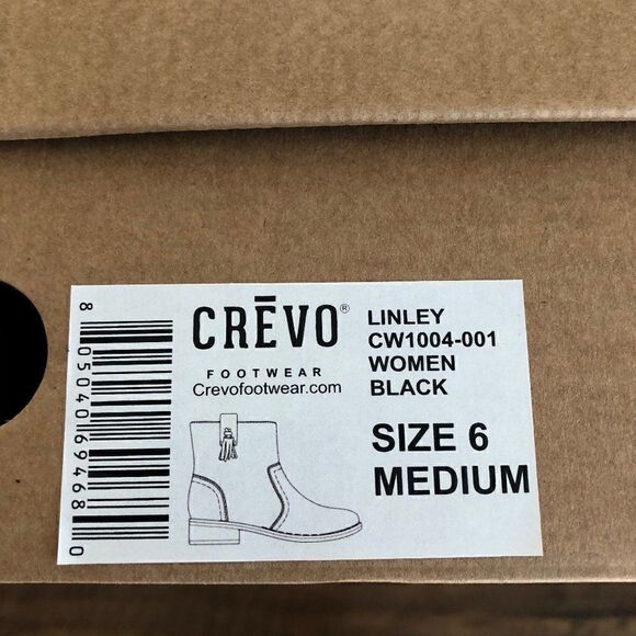 NIB Crevo Linley Black Suede Distressed Booties - Picture 10 of 10